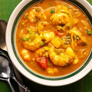 Reggae Jam Shrimp with coconut bread